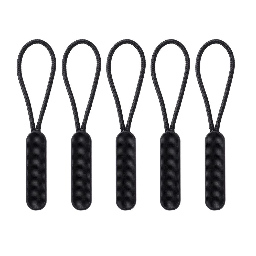 5Pcs Zipper Pull Puller End Fit Rope Tag Fixer Zip Cord Tab Replacement Clip Broken Buckle Bag Suitcase Tent Backpack Accessory