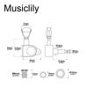 Musiclily Economy Sealed Tuner Set for Epiphone Les Paul Guitars with Black Keystone Buttons 3-in-1 Roto-Style SG/ES