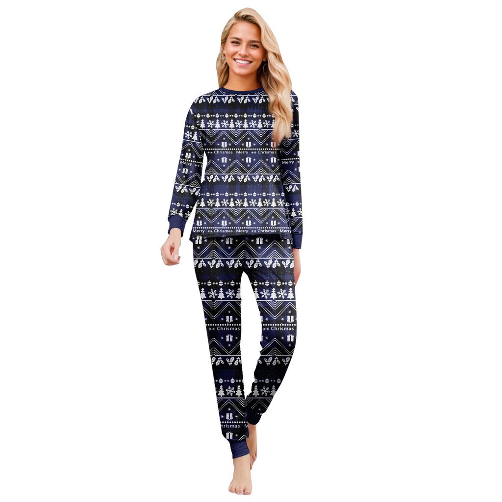 Trykk Søtt Familiesett Pyjamas, Hjemmeklær, Familiesett Langermet Topp Buksesett