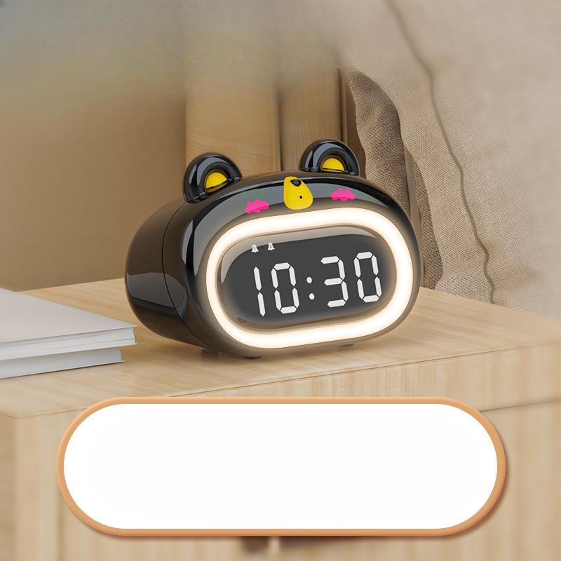 

Студенческий электронный будильник Супер милый медведь Многофункциональные бесшумные часы Светящиеся детские креативные модные часы для обучения