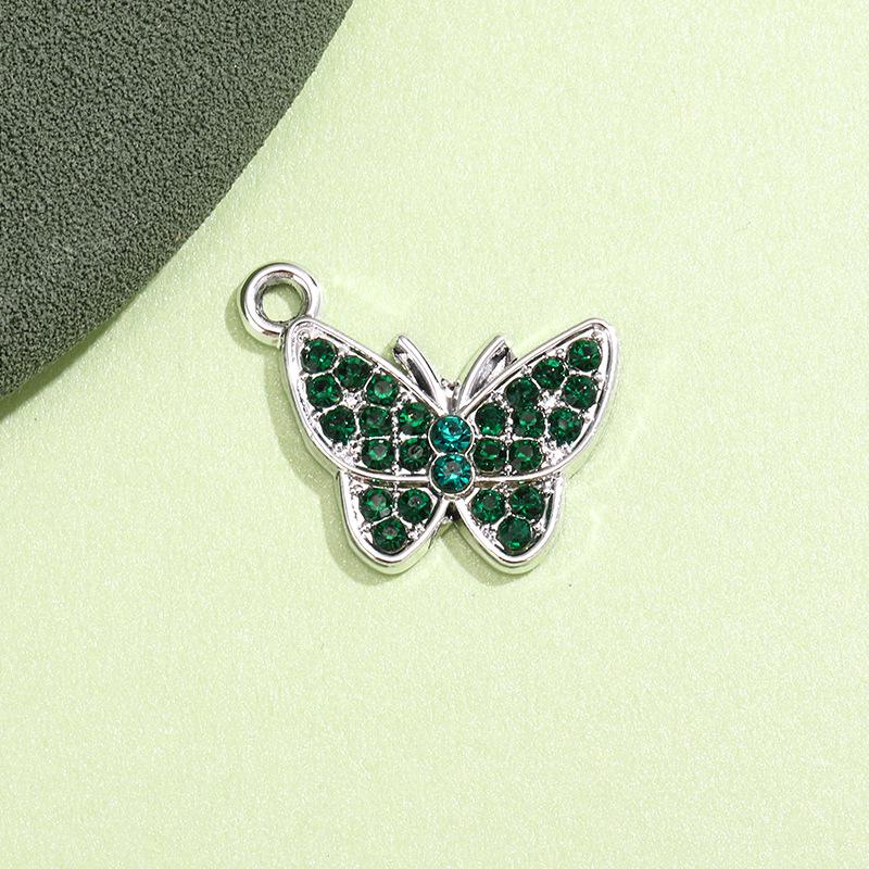 Breloque Pendentif Papillon Strass Coloré pour Bijoux, Charme pour Bracelets, Chevillères et Colliers DIY