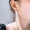 Needle Super Flash Round Zircon Inlay Design Long Earrings To Modify The Face Shape And Thin Line Earrings