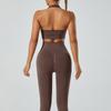 Yoga-Outfit für Damen High-Impact Sportbekleidung mit feuchtigkeitsableitendem und atmungsaktivem Stoff für Fitness und Laufen