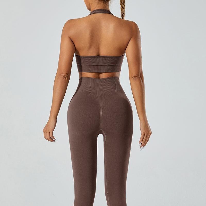 Yoga-Outfit für Damen High-Impact Sportbekleidung mit feuchtigkeitsableitendem und atmungsaktivem Stoff für Fitness und Laufen