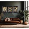 Tarot Cards Celestial Canvas Wall Art Set of 3 Boho Mystic Astrology Paintings Pictures Wall Decor Star Sun and Moon Posters Prints for Living Room