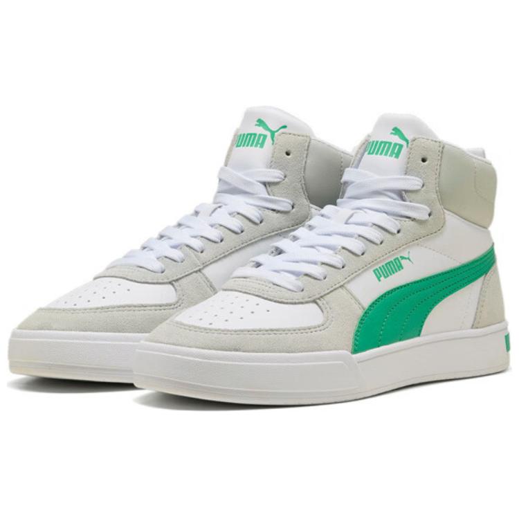 Puma Caven Mid Sd Baskets Confortables Polyvalentes à Tige Basse Baskets Unisexe Blanc Vert 401798-01