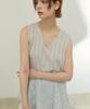 WIOE Check Stripe Mix Top_Light Gray