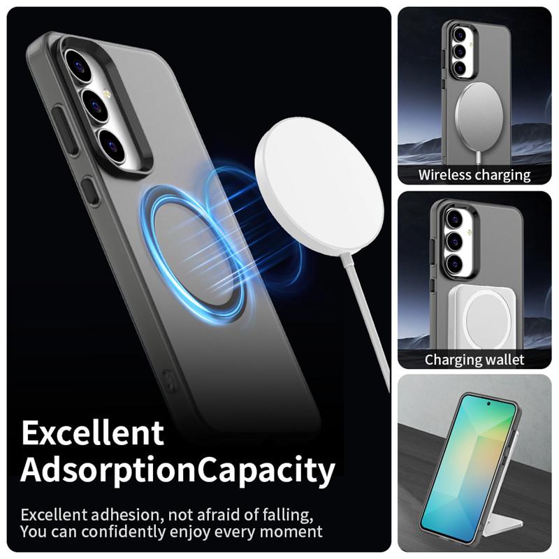 Magnetic For Samsung Galaxy S25 FE 5G Case Magsafe Wireless Charging Cover Samsung Galaxy S25 FE Matte PC Protective Phone Cases