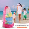Borsa Pieghevole Portaoggetti Grande Capacità Borsa da Spiaggia Design a Rete Trasparente Leggero Zaino da Nuoto Organizzatore Giocattoli da Spiaggia