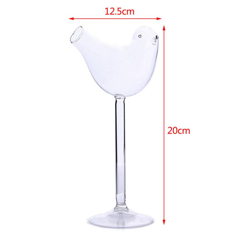 1PC Transparent Bird-Shaped Cocktail Glasseshigh Shed Wine Glass Drinking Cup