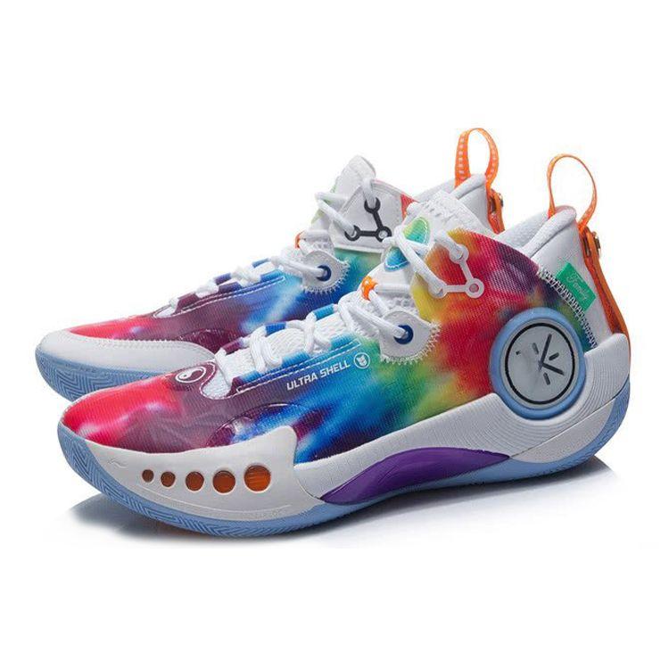 Li-Ning Wade Shadow 3 Rainbow Men Sneakers Multi-Color Purple New-Lakers-Yellow ABPR049-8
