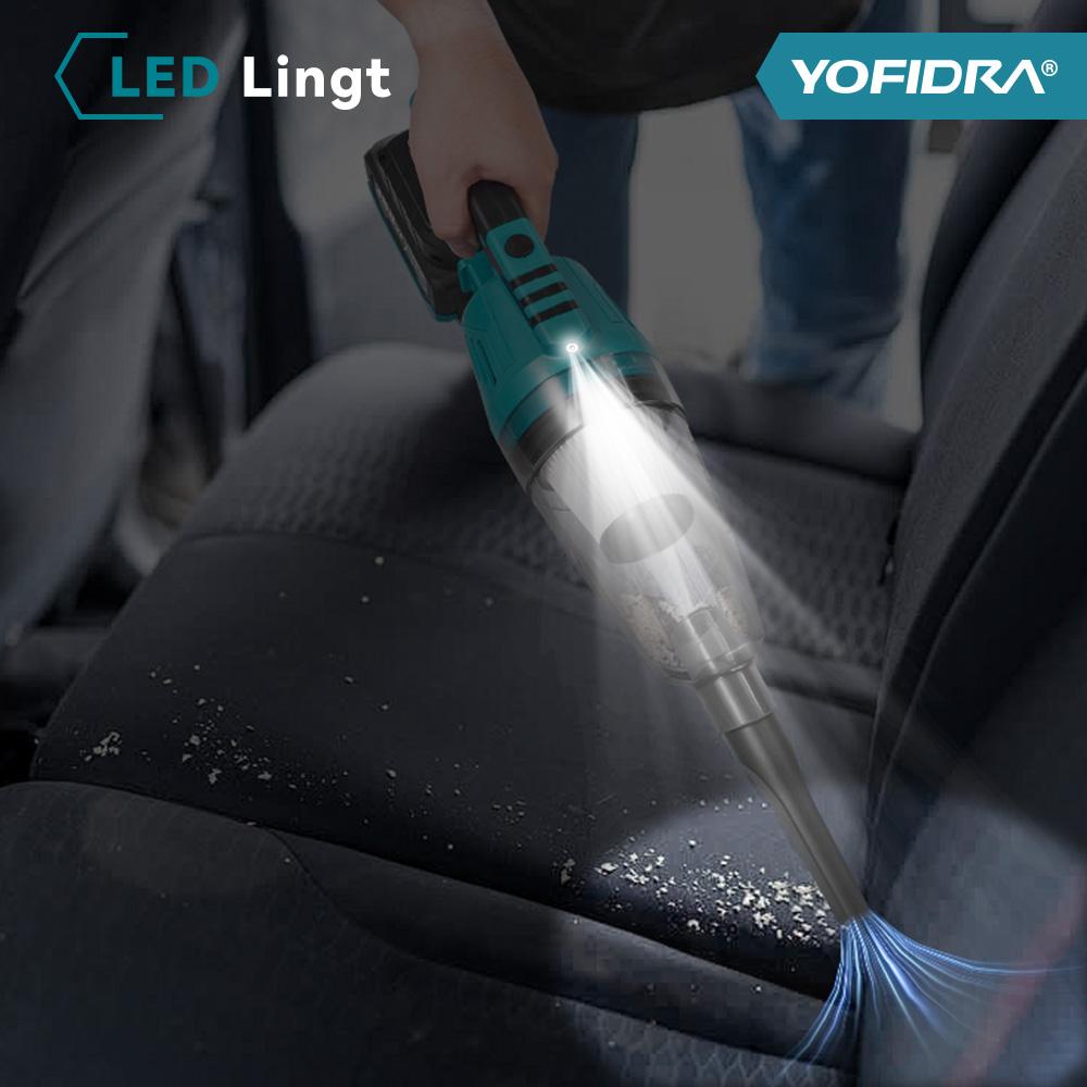 Yofidra 1500W Electric Cordless Vacuum Cleaner Portable Rechargeable Household Cleaning Power Tool For Makita 18V Battery Pin