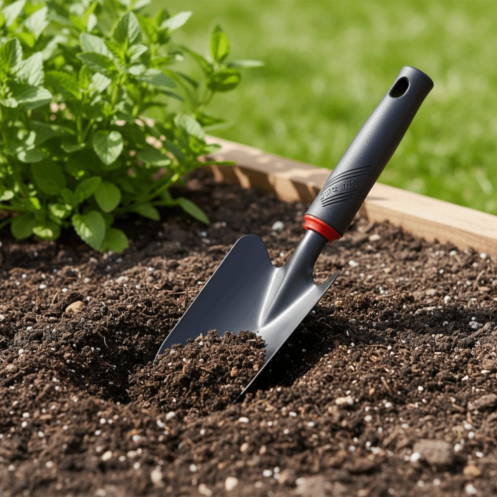 Multifunctional Small Digging Soil Shovel Black Handle Planting Tool Durable Garden Trowel Garden
