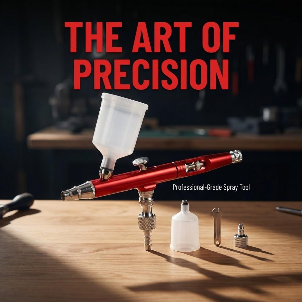 AR131 Painting Spray Gun Black/Red/Gold Sturdy DIY Art Spray Gun Double Action Smooth Paint Sprayer DIY Handcraft Spraying