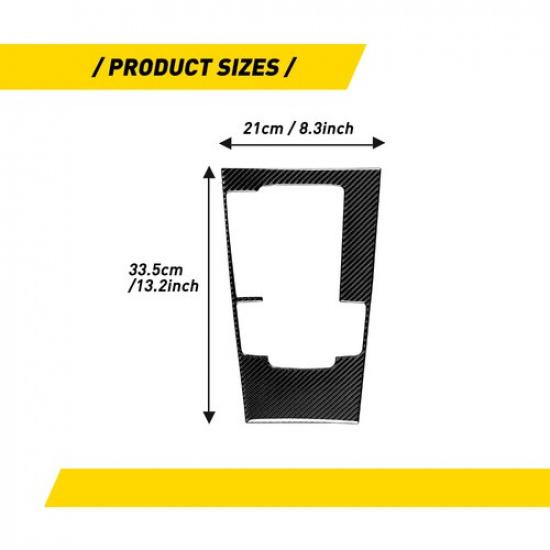 Carbon Fiber Gear Console Shift Knob Panel Sticker Fit Mazda 3 Axela -24