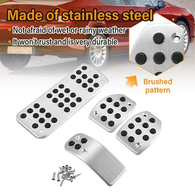Accessories Gas Brake Foot Rest Pedal Modified Cover Pedal Brake Clutch Pedals Kit for Peugeot 207 301 307 208 2008 308 408 Cc