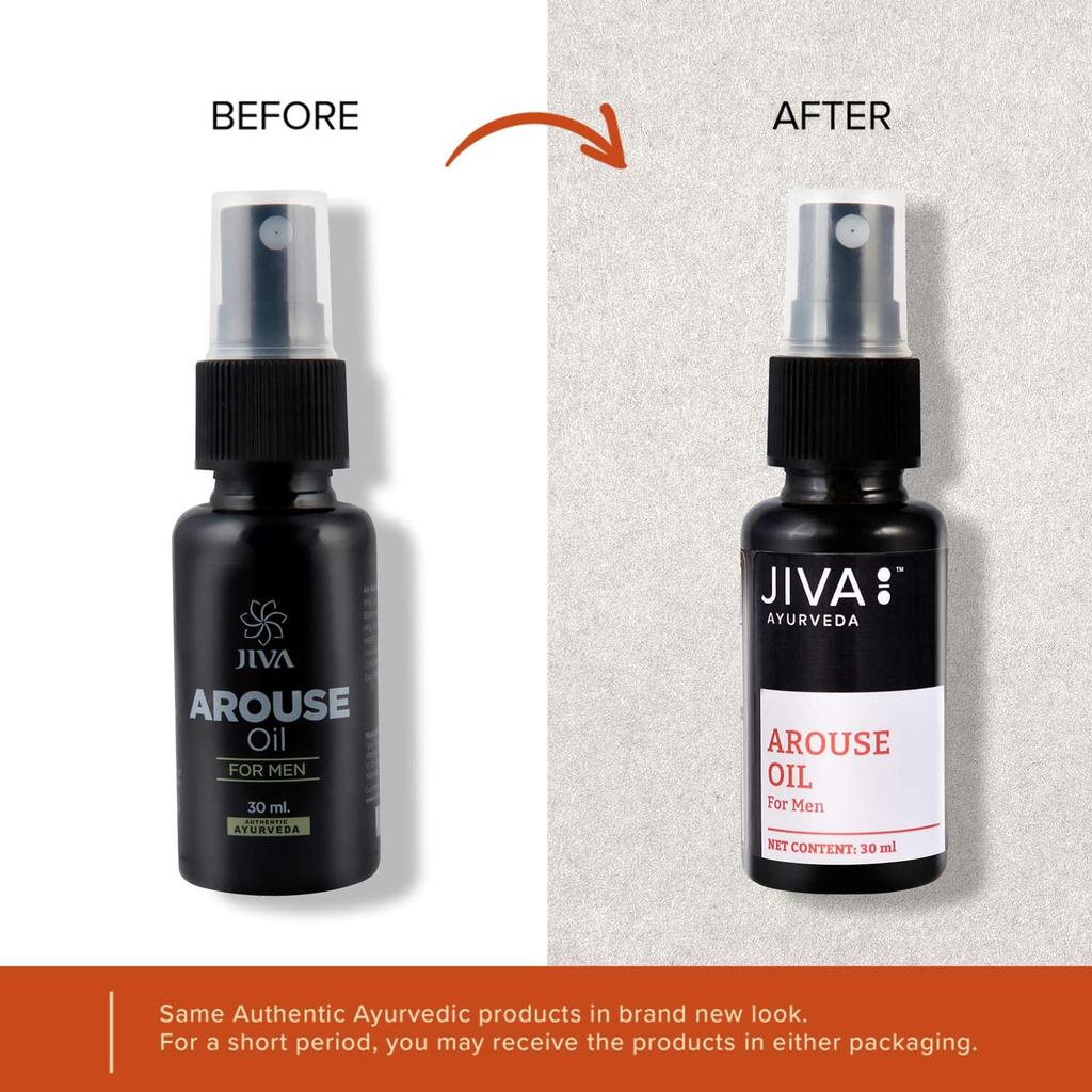 Jiva Arouse Oil For Men 30ml Pack Of 1 | Natural Energy Booster & Body Revitalizer For Strength And Vitality