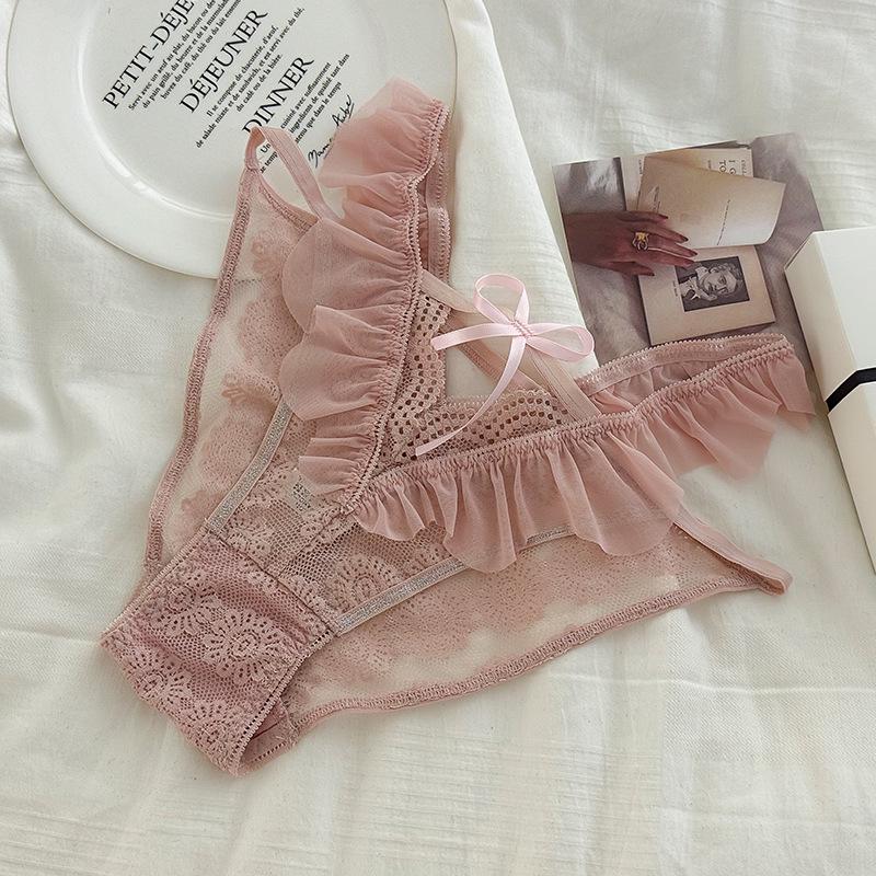 Luo Li Qingfeng Ruffled Lace Low-Waist Breathable Panties