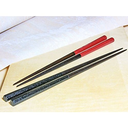 Daikokuya Edo Wooden Chopsticks, Octagonal Galaxy Lacquer (Standard Size) 1 Pair, Medium Size/Vermilion: 21.5cm