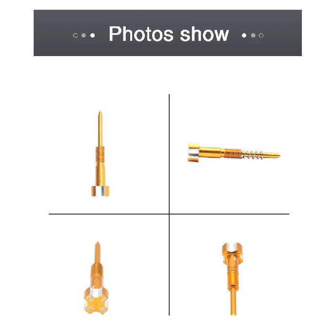 Alconstar- CNC Easy Adjust Air Fuel Mixture Screw Set Fit PWK Keihin Carb 21 24 26 28 30 32 34mm Motorcycle Dit Pit Bike ATV
