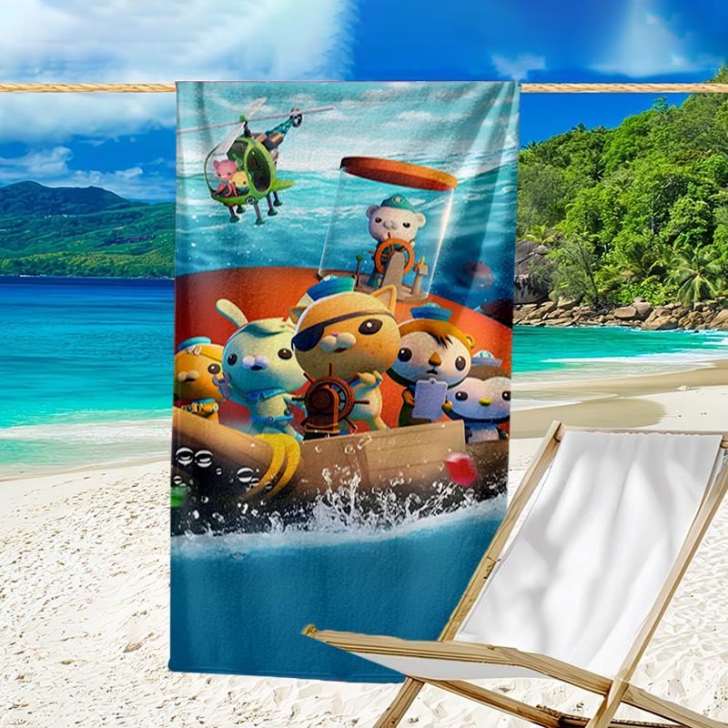 Ocean Explorers Adventure Microfiber Beach Towel, Lightweight And Quick-Dry, for Summer Travel, Beach Essential, Swimming Pool Outdoor