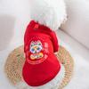 New Year's Pet Clothes Fleece Two-legged Sweater Spring Autumn and Winter Pullover Dog Cat Teddy Snake Year Clothes