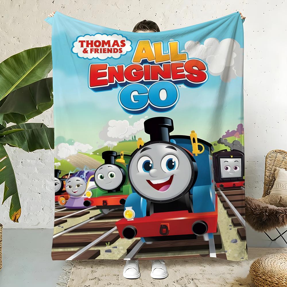 Animation T-Thomas Friends Throw  Flannel Throw Blanket,Bed Home Office Nap Blanket Travel,Camping,Picnic Blanket Soft Decor
