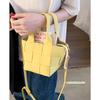 Korean Woven Portable Bucket Bag Women's 2025 Summer New Simple Versatile Vegetable Basket Shoulder Messenger Bag