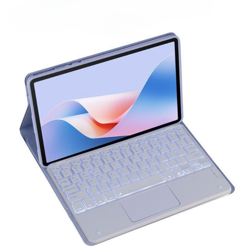 Leather Keyboard Case for Lenovo Tab K11 45 Plus 2024 Bluetooth Keyboard Cover TB352FU