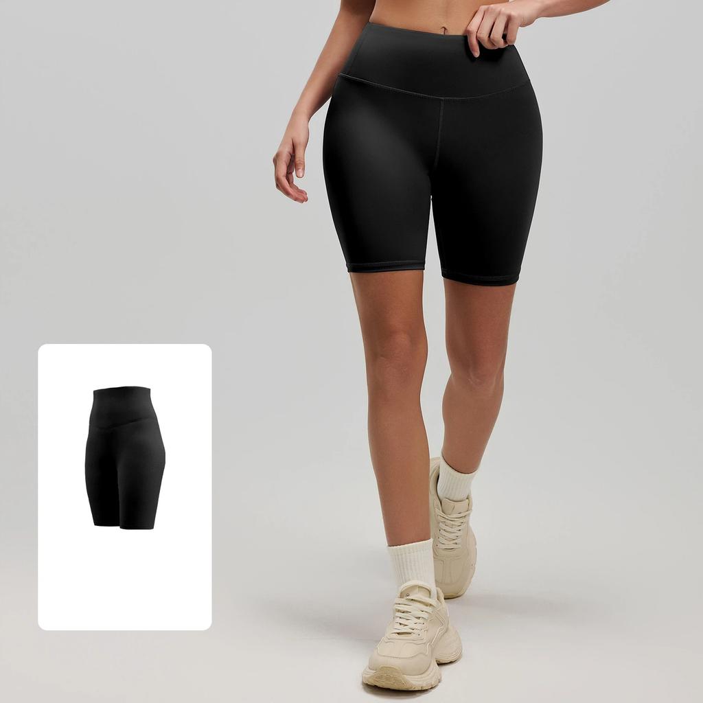 New Summer Fitness Yoga Shorts for Women Hip-raising High-waisted Elastic Leggings Sports Running Pants Female