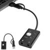 TypeC na Zvukovou kartu 7.1 kanálovou pro notebook Externí 2 v 1 Zvuková karta USB Audio adaptér
