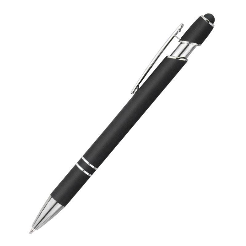 Engraved Aluminum Touchscreen Ballpoint Pen with Spray Paint Finish - Perfect for Gifts and Advertising