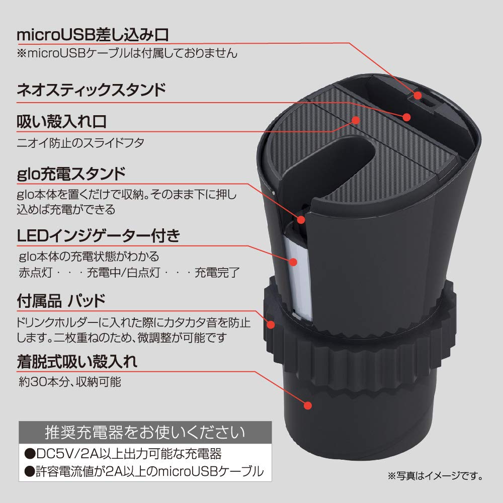 SEIWA glo Charging and Ashtray for WA5 Station, Stand, Holder, Car,