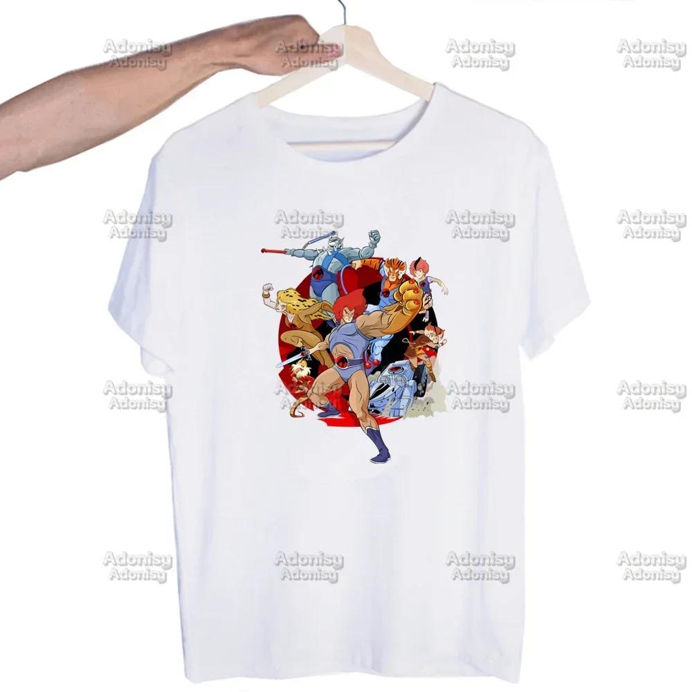 Thundercats Thunder Cats Lion Cat Thunder Cartoon Harajuku Man Tees Shirt Tops Design Short-Sleeved Aesthetic Anime T Shirt