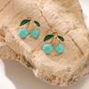 Fresh And Sweet Alloy Cherry Stud Earrings, Unique And Versatile  Earrings, With Colorful Fruit Pendants