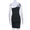 9687DD Nazada Retro Sexy One Shoulder Slip Mini Dress Bodycon Party Clubwear