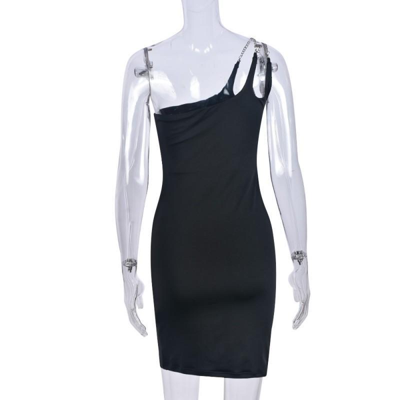 9687DD Nazada Retro Sexy One Shoulder Slip Mini Dress Bodycon Party Clubwear