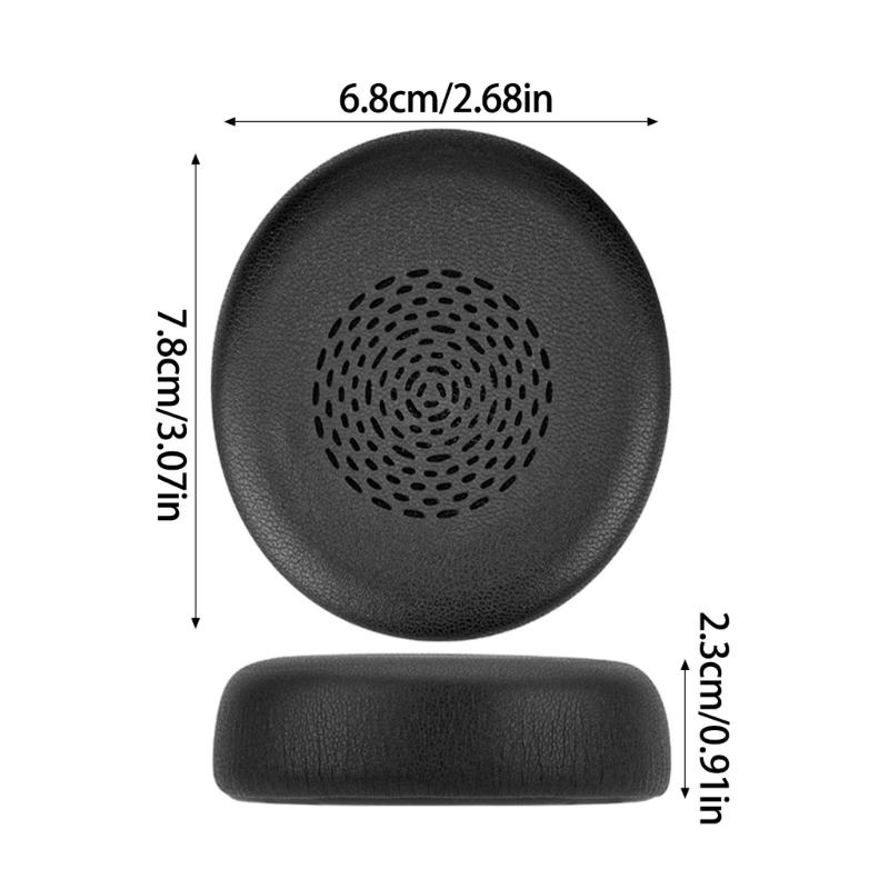 Oval Earpads Covers Leather and Sponge Ear Cushions for Evolv 2 75 Headsets Headphone Sleeves Noise Isolating
