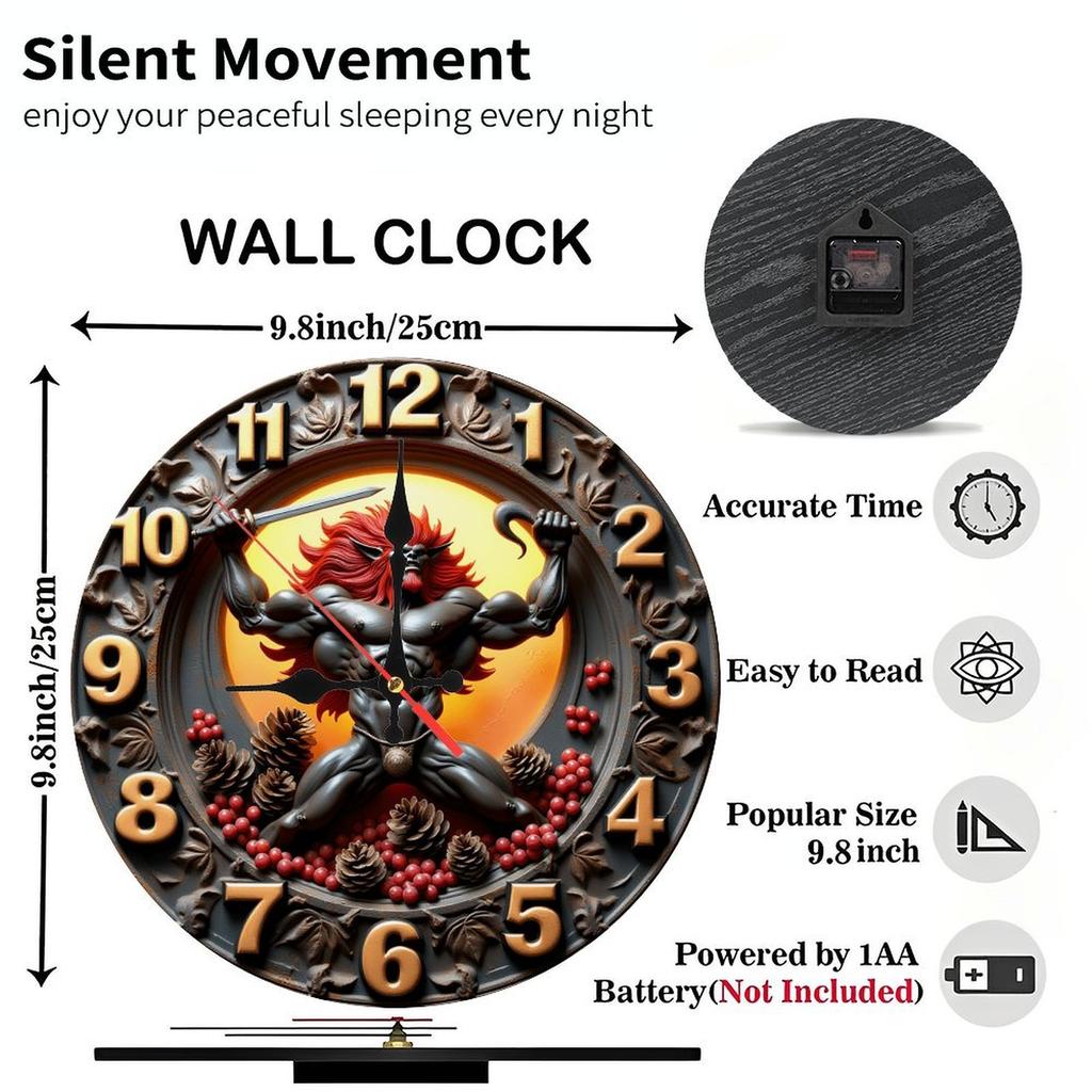 Indoor Use 25x25cm Wood Wall Clock Designed for Inside Spaces