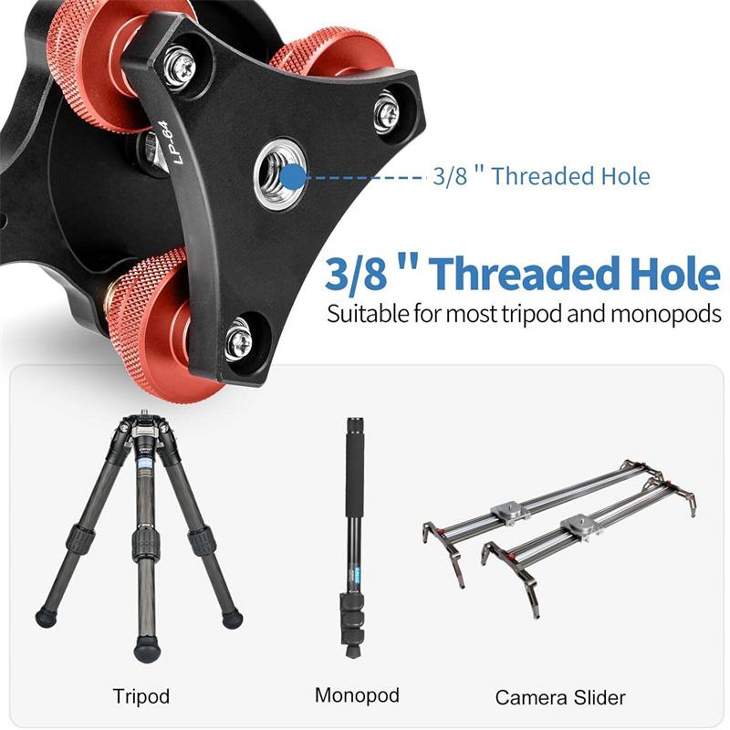 Camera Leveler Base Aluminum Alloy 3 Bubble Levels Tripod Head Leveling Base Strong Load Bearing For Panoramic Photography