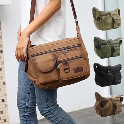 Męska torba typu sling na co dzień, torba listonoszka, torba crossbody, torba na ramię, unisex, podróżna, outdoorowa, vintage