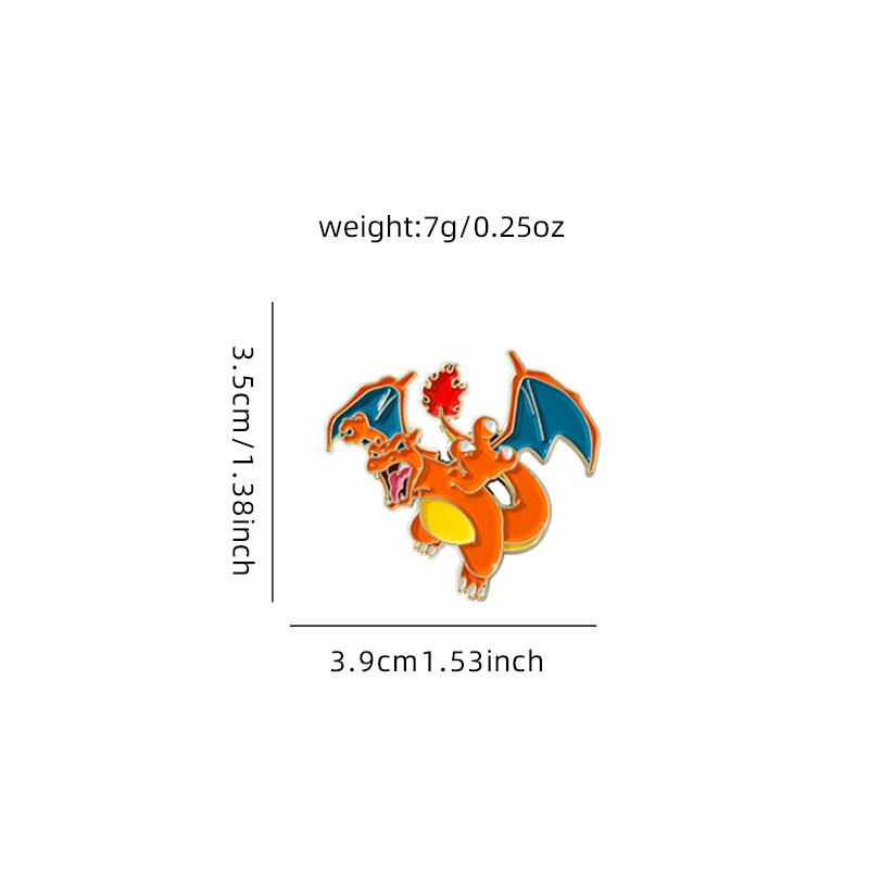 Pokémon Pokémon Cartoon Badge Pokémon Super Evolution Fire-breathing Dragon Water Arrow Turtle Cute Brooch