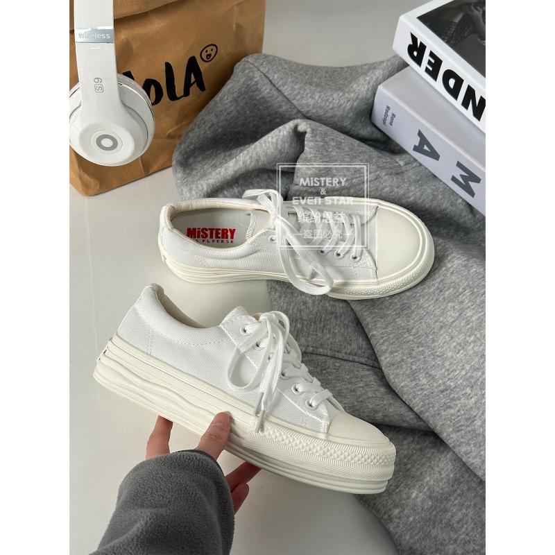 New Products Are On Sale In Spring, New Platform Canvas Shoes, Women's Dissolving Shoes, Versatile Little White Shoes 614.