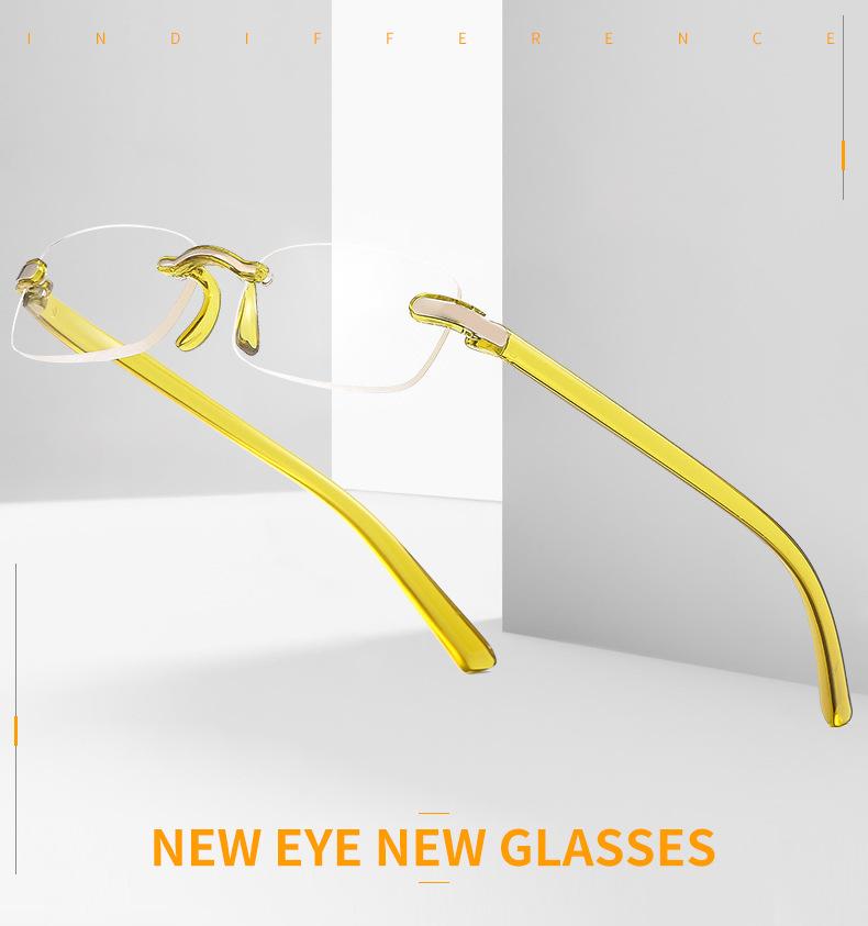 Men Women Rimless Reading Glasses New Anti Blue Light Eyewear Presbyopic Glasses +1.5 2.0 2.5 3.0 3.5 4.0 Glasses Men