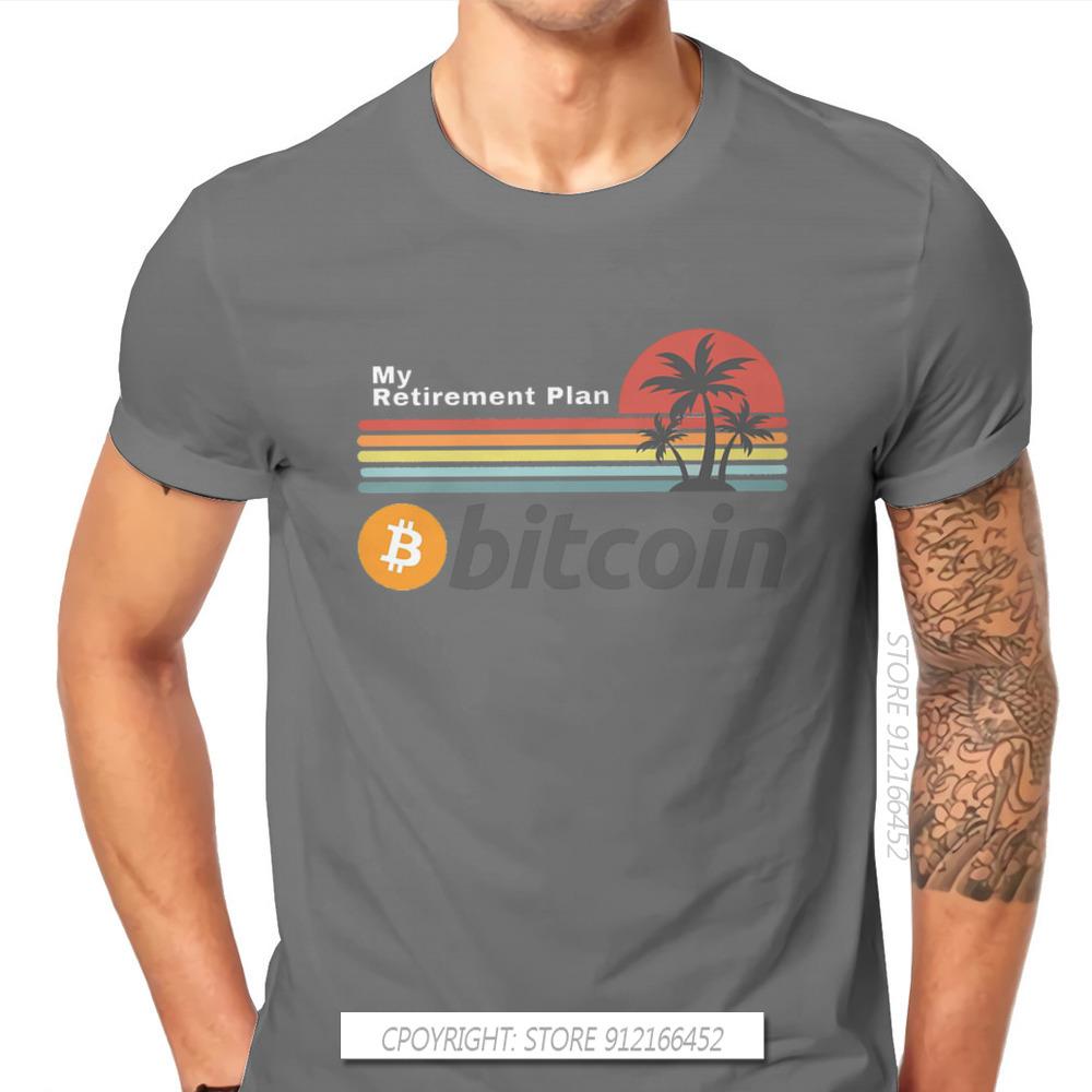 Bitcoin Cryptocurrency Meme My Retirement Plan Tshirt Classic Fashion Men's Clothing Tops Plus Size Pure Cotton O-Neck T Shirt