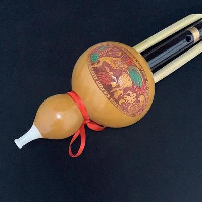 Red Rod Gourd Flute for Beginners - C Key, Single Tone, Scenic Spot, Night Market Edition