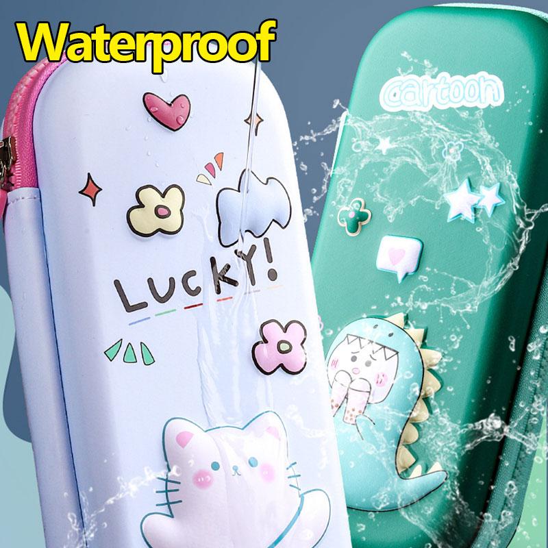 3D Pencil Case Kawaii Cartoon Large Capacity Soft Waterproof Cover  Creative Multi-functional School Supplies Stationery Box
