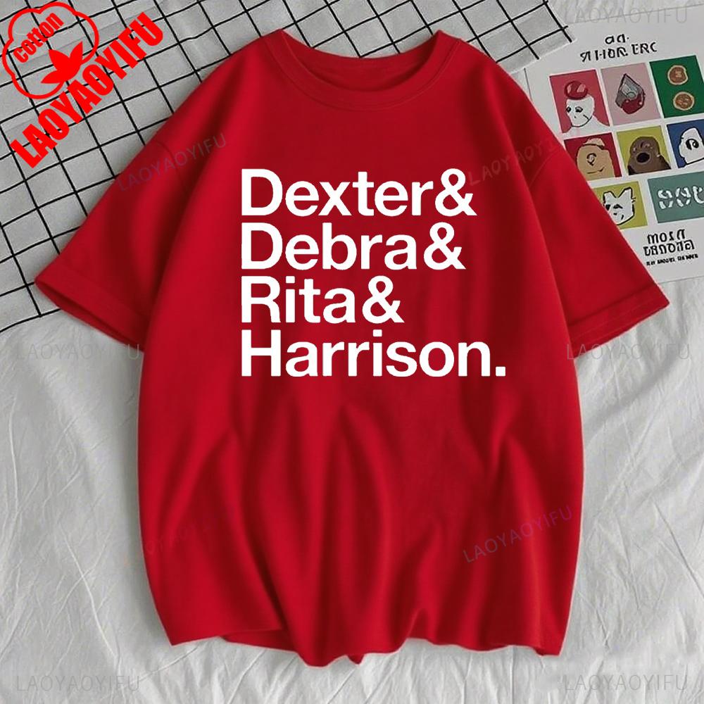 Tričko Tv Play Dexter Morgan Rita Bennett Debra Morgan Pánské Dámské Krátký Rukáv Oblečení Vintage Ležérní Bavlna Volná Trička