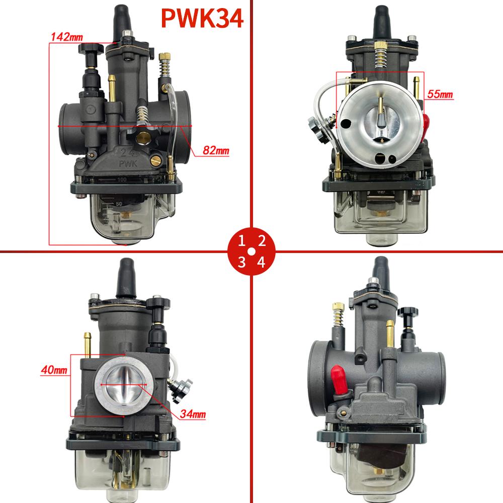 Motocross Modified Parts For Mikuni Carburetor PWK 21 24 26 28 30 32 34mm Motorcycle Flat Curtain Carb Moped Dirt Pit Bike