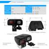 Universal Motorcycle 12v Dual USB 2.1A+2.1A Charger  With Digital Voltmeter LED Display Thermometer